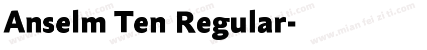 Anselm Ten Regular字体转换